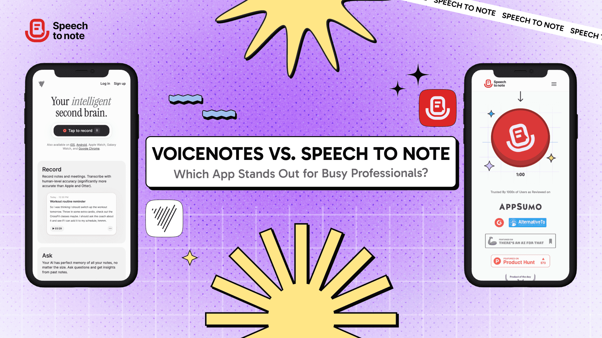 VoiceNotes vs. Speech to Note: Which App Stands Out for Busy Professionals?