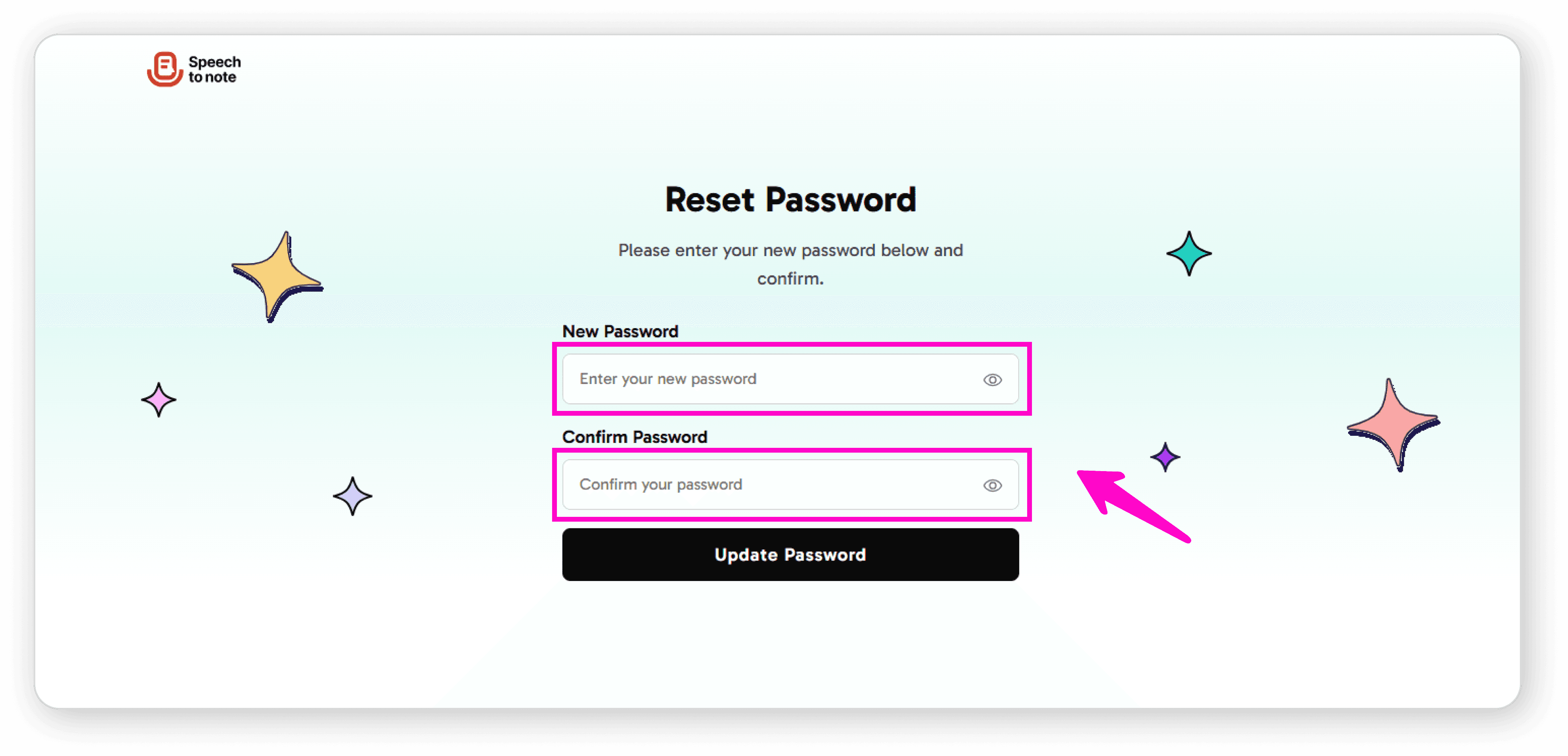 Enter new password