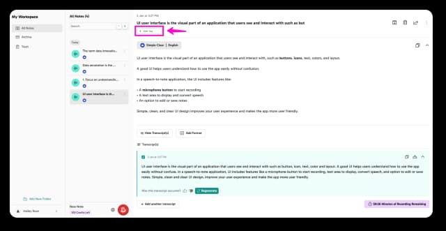 Edit Notes Flow Edit Notes — Managing Notes — Help Center | Speech to Note